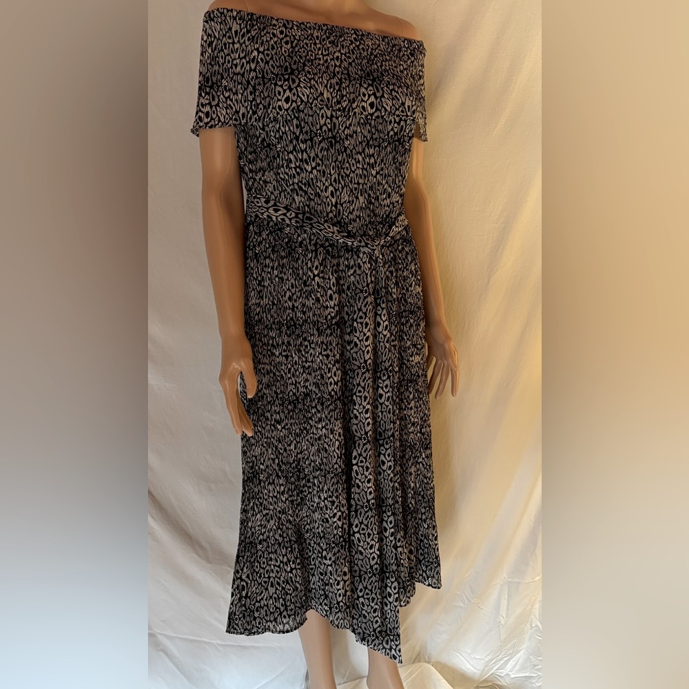 Michael Kors off-shoulder dress with tie belt